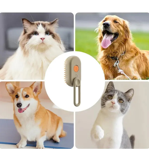 Escova Elétrica 3 em 1 PawSweep™: Reduza a Queda de Pelos e Estimule a Saúde da Pele e do Pelo do seu Pet