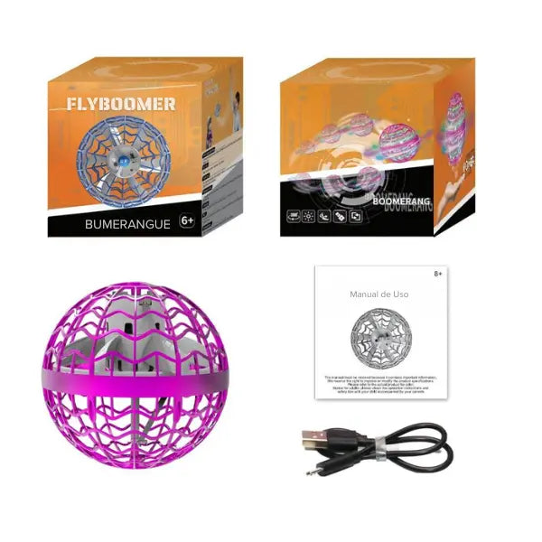 FlyBoomer™ - Bola Bumerangue com Led e Carregador USB