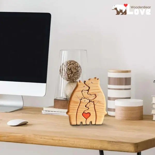 WoodenBear Love™ - Quebra Cabeça Decorativo Personalizável