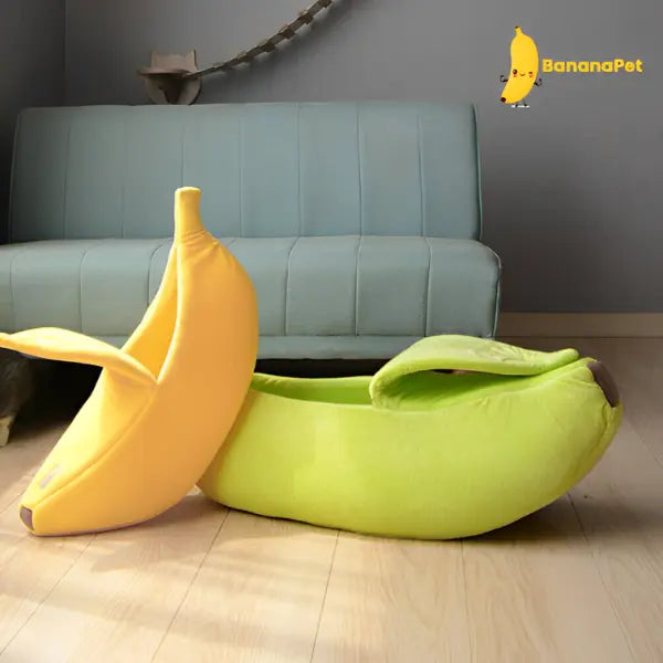 BananaPet™ Aconchegante para Gatos: Refúgio Luxuoso em Forma de Banana