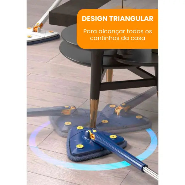 Esfregão Rodo para Limpeza Triangulo - Mop Giratorio 360°