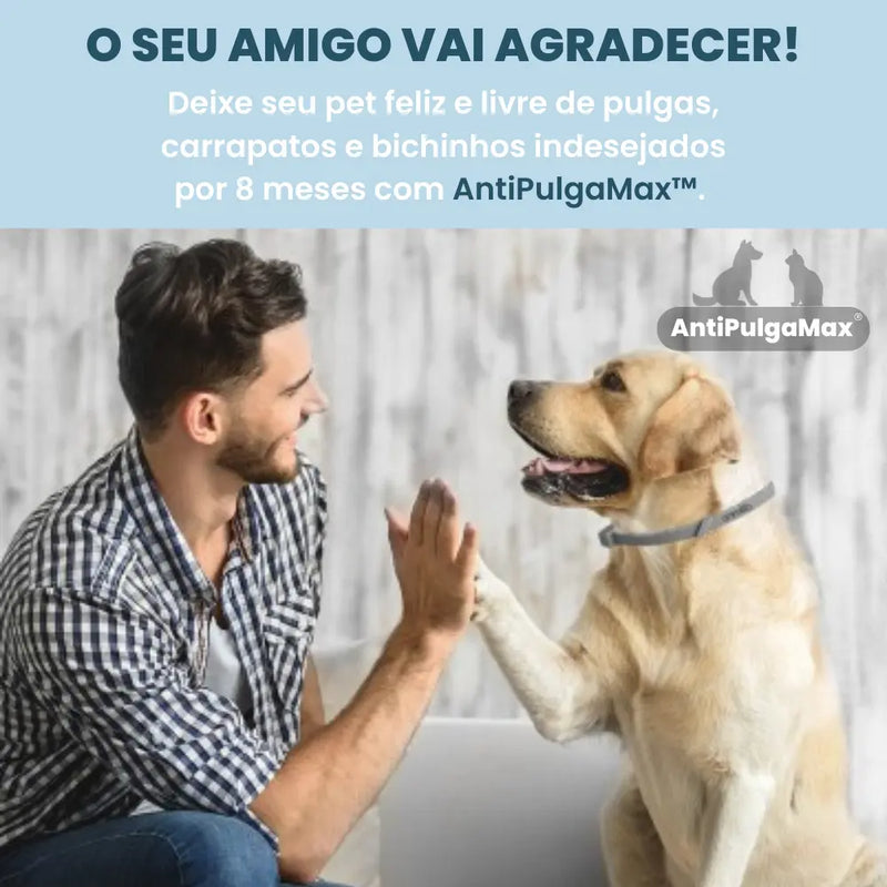 Colar AntiPulgaMax™ - [Desconto Protetores ❤️ Cães]
