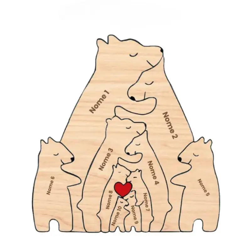 WoodenBear Love™ - Quebra Cabeça Decorativo Personalizável