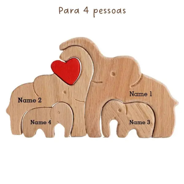 Jogo Quebra Cabeça Decorativo de Madeira Pinus Coração Namorados 24cm x  24cm x 3,5cm - Woodart - Woly