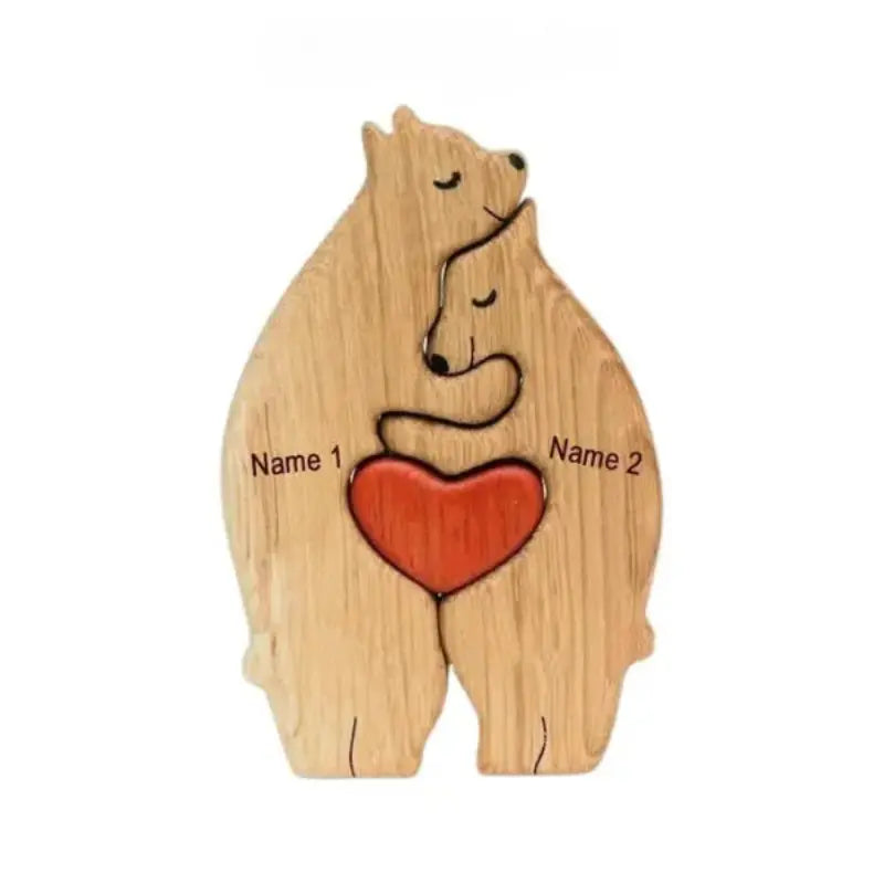 WoodenBear Love™ - Quebra Cabeça Decorativo Personalizável