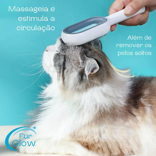 Escova Pet 2 em 1 FurGlow™ - Removedor de Pelos