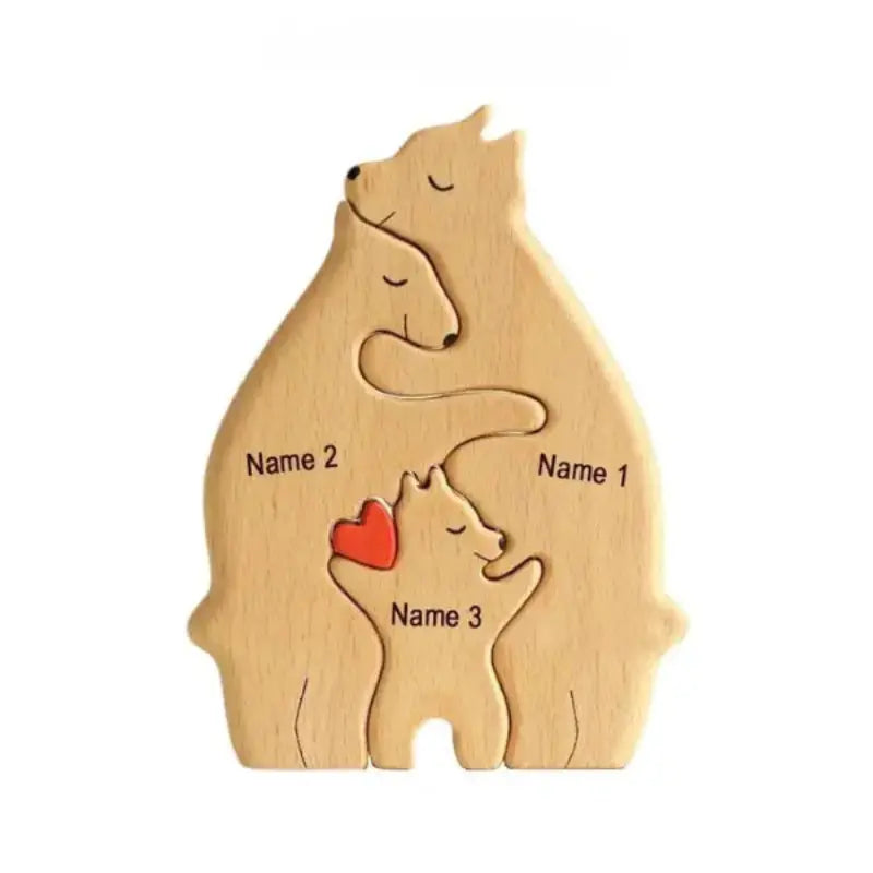 WoodenBear Love™ - Quebra Cabeça Decorativo Personalizável