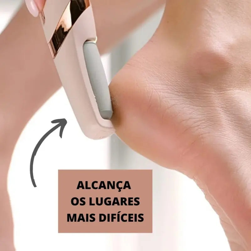 Lixador de Pé Elétrico Portátil USB/Pilhas – Elimina Calos e Esfolia Pés com Praticidade