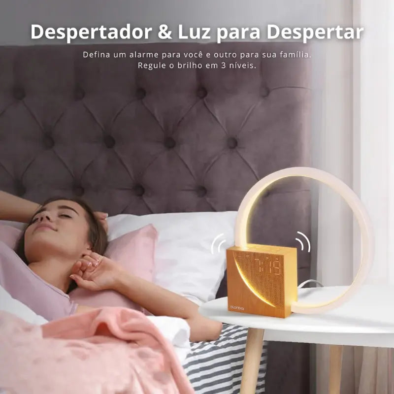 Despertador Luminix™ com Luz de Despertar e Sons Relaxantes - Ideal para Adultos com Sono Pesado - Função Nascer do Sol, Modo Duplo e Temporizador