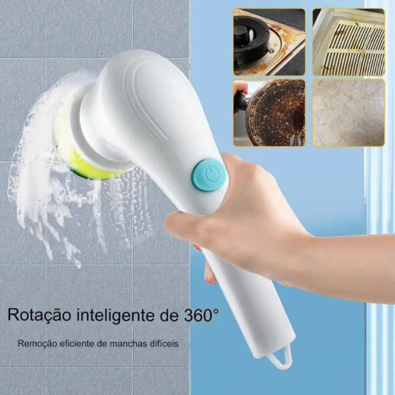 Esfregão Elétrico PowerClean – Limpador Multifuncional para Cozinha e Banheiro