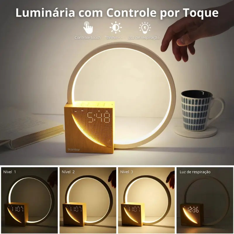 Despertador Luminix™ com Luz de Despertar e Sons Relaxantes - Ideal para Adultos com Sono Pesado - Função Nascer do Sol, Modo Duplo e Temporizador