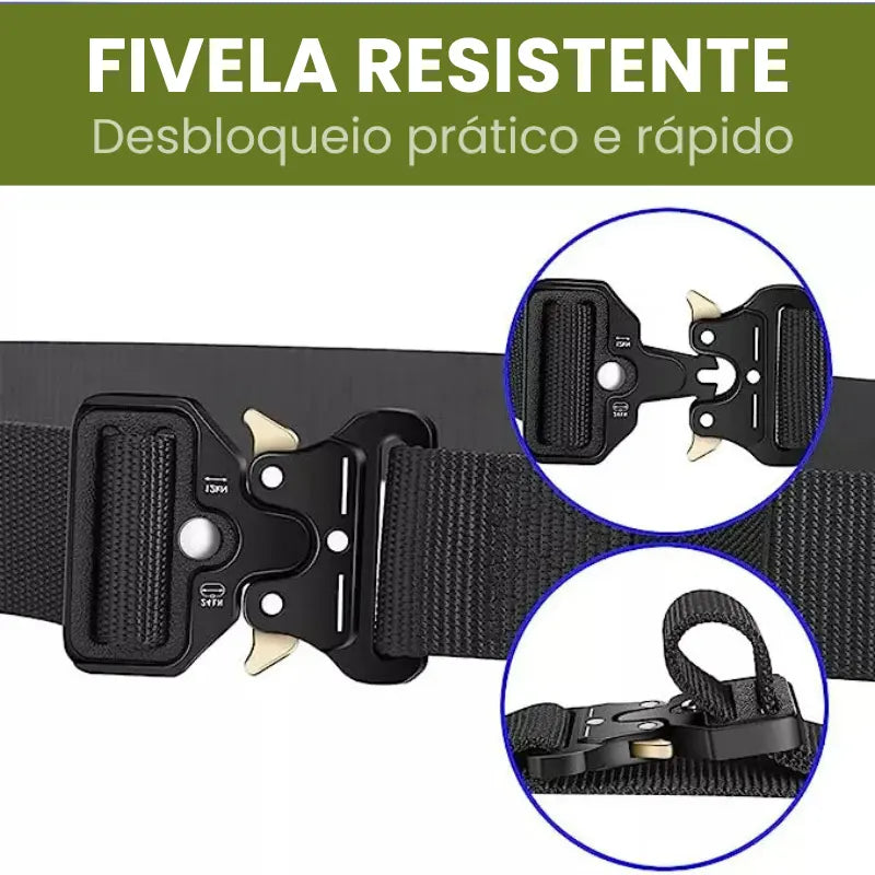 TacBelt Pro™ - Cinto Tático Militar Masculino e Feminino com Fivela de Liberação Rápida - Ultra Resistente e Ajustável, Perfeito para Uso Intenso