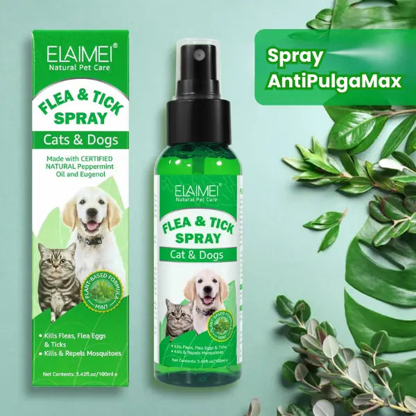 Spray AntiPulgaMax™ - Natural contra Pulgas e Carrapatos