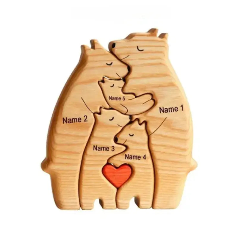 WoodenBear Love™ - Quebra Cabeça Decorativo Personalizável