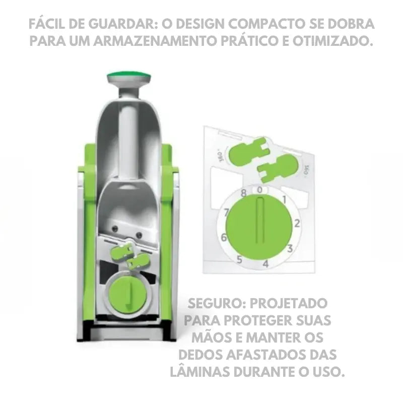 Legumix Pro™ - Cortador e Fatiador de Legumes Multifuncional com Lâminas de Aço Inoxidável - Praticidade e Precisão na Cozinha