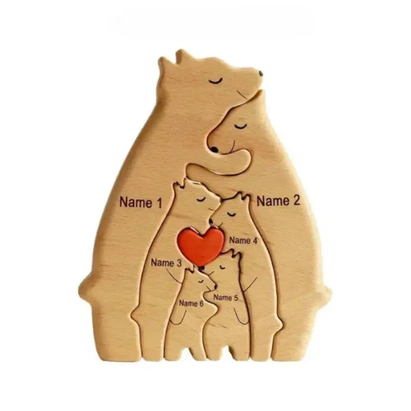 WoodenBear Love™ - Quebra Cabeça Decorativo Personalizável