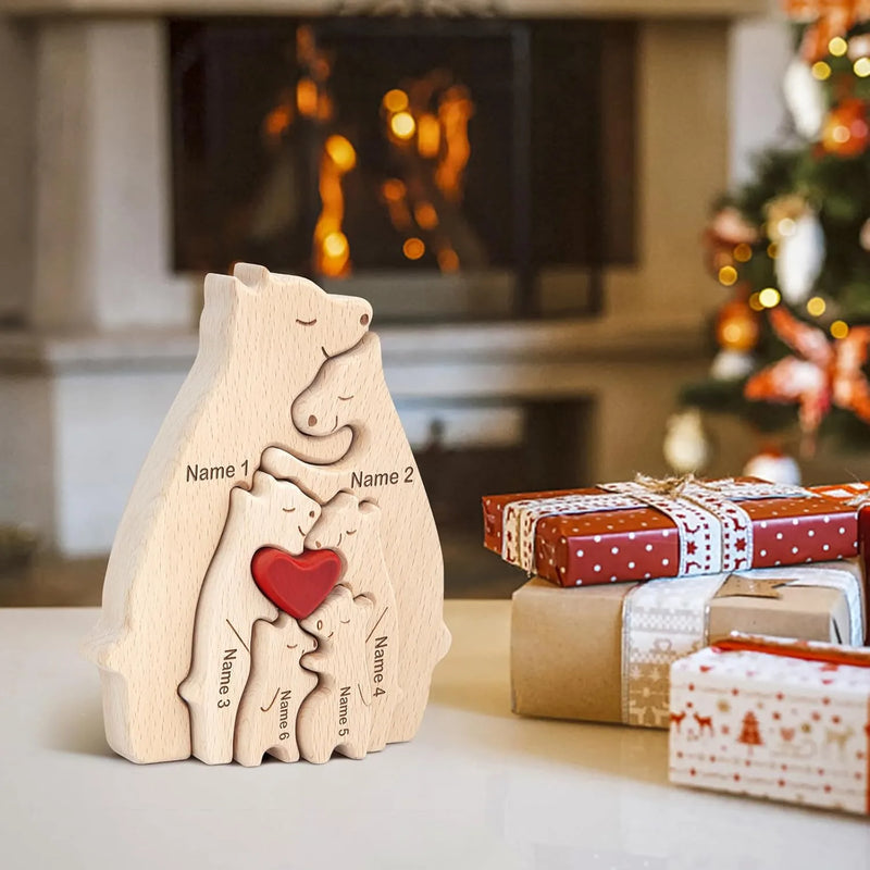 WoodenBear Love™ - Quebra Cabeça Decorativo Personalizável