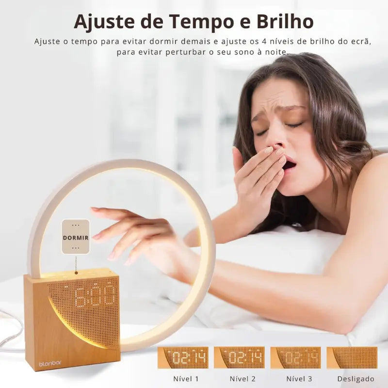 Despertador Luminix™ com Luz de Despertar e Sons Relaxantes - Ideal para Adultos com Sono Pesado - Função Nascer do Sol, Modo Duplo e Temporizador