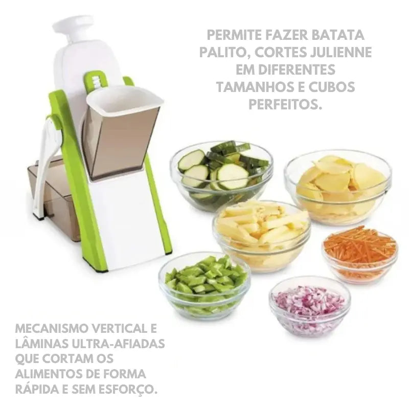 Legumix Pro™ - Cortador e Fatiador de Legumes Multifuncional com Lâminas de Aço Inoxidável - Praticidade e Precisão na Cozinha