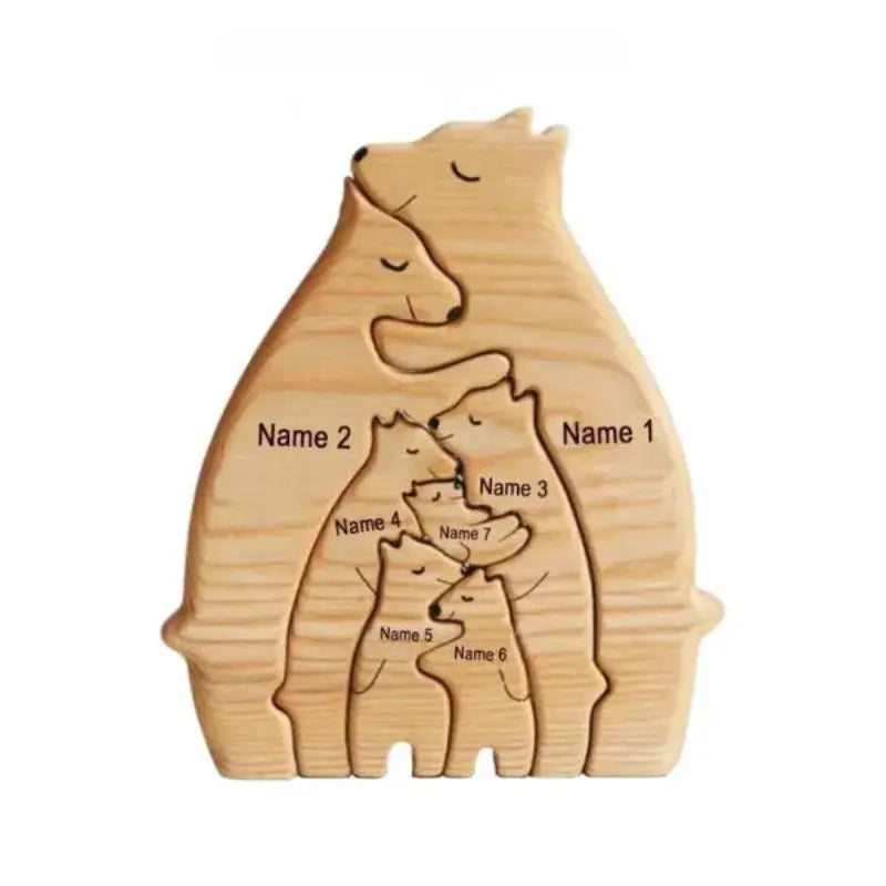 WoodenBear Love™ - Quebra Cabeça Decorativo Personalizável