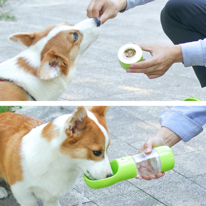 Garrafa Portátil para Água/Ração para passeios com pets