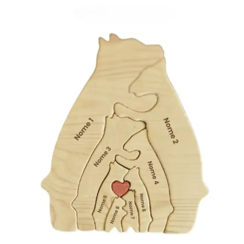 WoodenBear Love™ - Quebra Cabeça Decorativo Personalizável