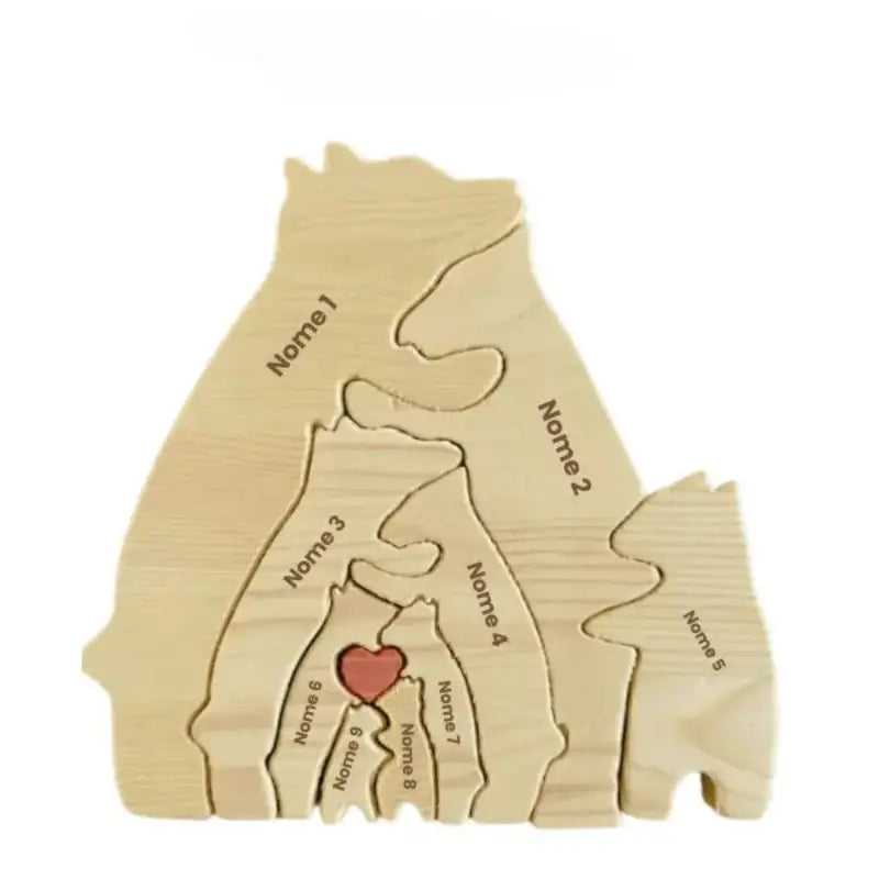 WoodenBear Love™ - Quebra Cabeça Decorativo Personalizável