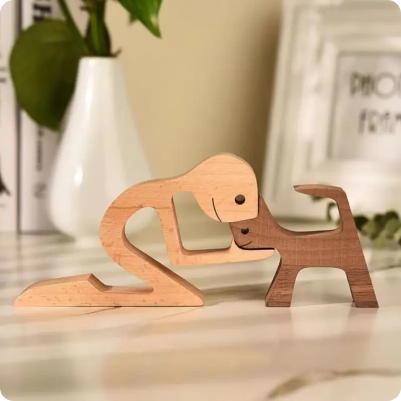 WoodenPet Love™ - Estatueta Decorativa Amor pelos Pets