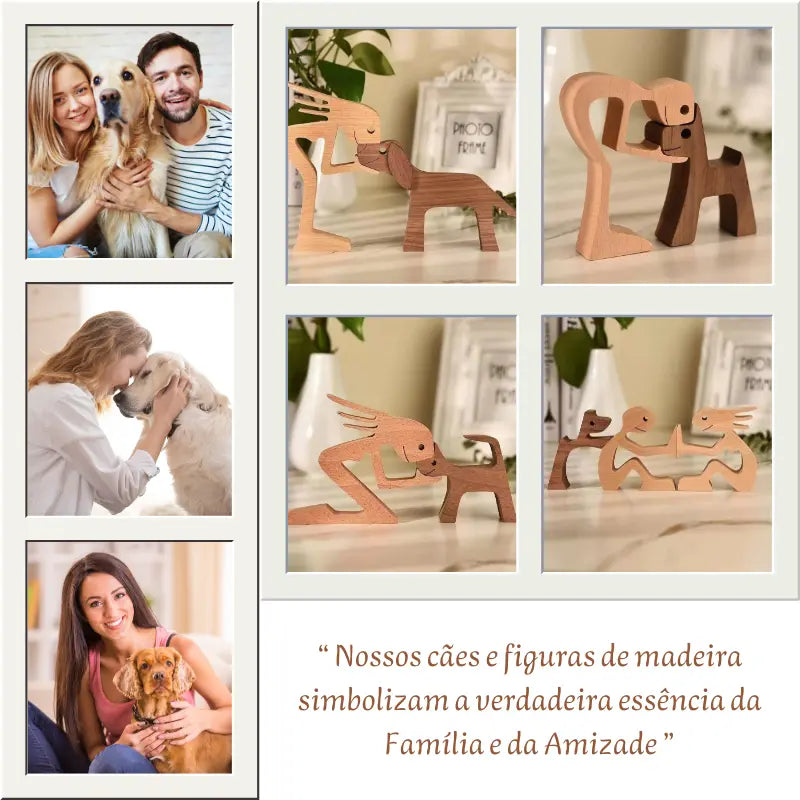 WoodenPet Love™ - Estatueta Decorativa Amor pelos Pets