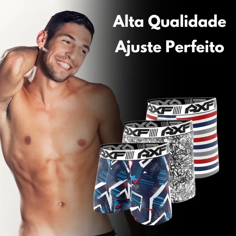 Kit Com 10 Cuecas Boxer Masculinas de Microfibra – Conforto e Qualidade com Envio Imediato