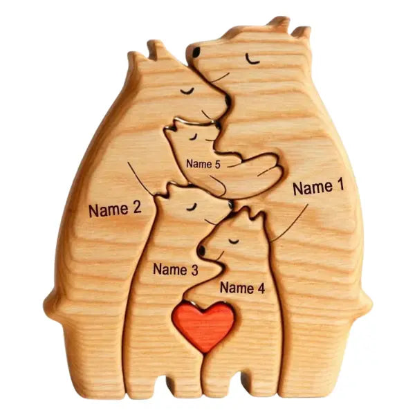 WoodenBear Love™ - Quebra Cabeça Decorativo Personalizável