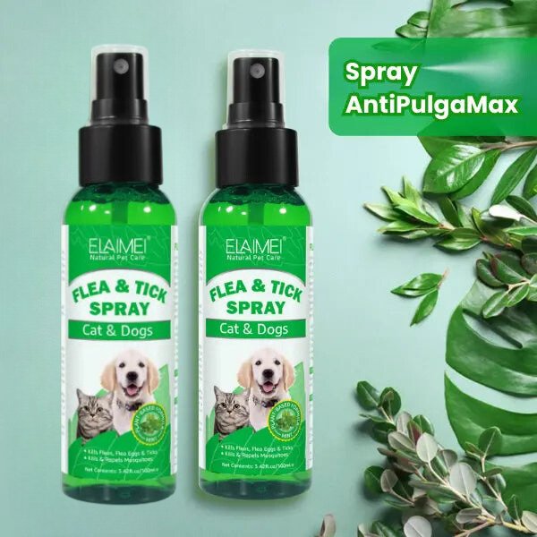 Spray AntiPulgaMax™ - Natural contra Pulgas e Carrapatos